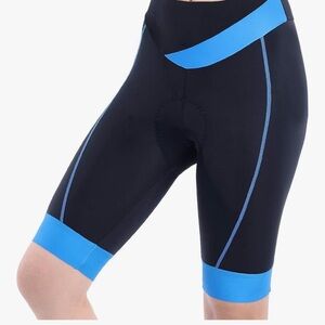Women's Black and Blue Cycling Shorts
